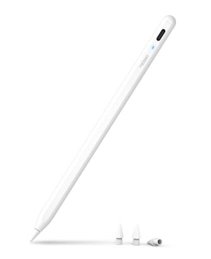 Pencil A8 for Apple iPad 2018-2025, (2X Faster Charge), Tilt White