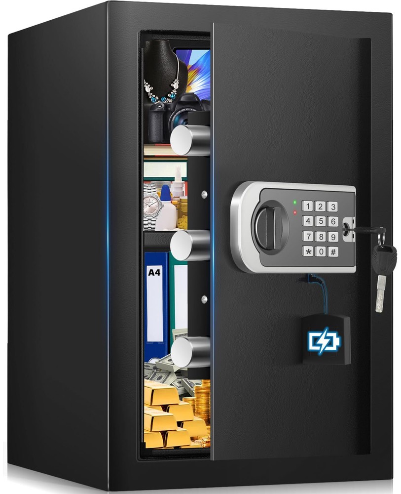 2.4 Cuft Fireproof Waterproof Digital Safe with Keypad & Smart Alerts  