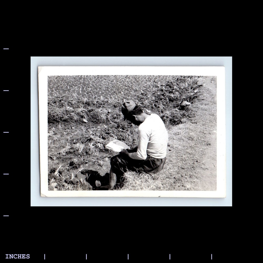 Vintage Photo ASIAN MAN READING GOSPEL SEOUL SOUTH KOREA 1957