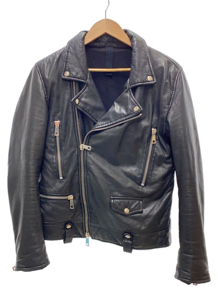 Men's Musher Leather Blouson Jacket in Black Sheepskin - MMU19A4090