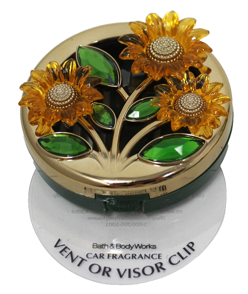 Bath & Body Works Sunflowers Scentportable Car Vent or Visor Clip Brand New