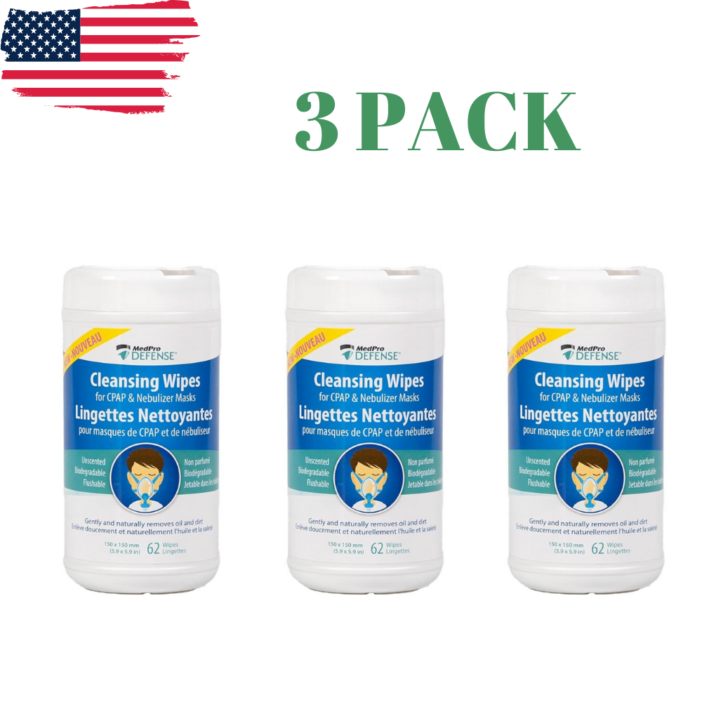 CPAP Mask Cleaning Wipes | Unscented | Alcohol Free Cleaner 3 Pack | NEW Product