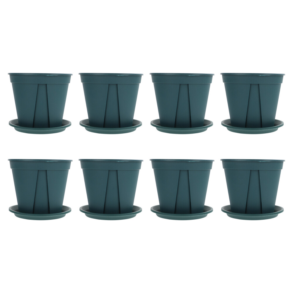 8 Sets Small Starter Pots Plastic Flower Vanilla Plant Container Nutrient Cup