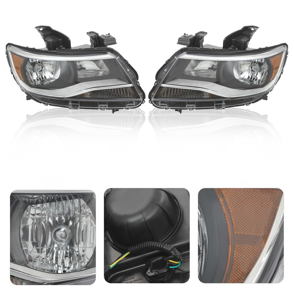 Halogen Headlight Replacement Left & Right Headlight for 15-21 Chevy Colorado