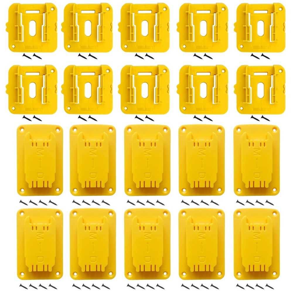 10pcs Battery & Tool Holders Compatible with Dewalt 20V Tools and Batteries