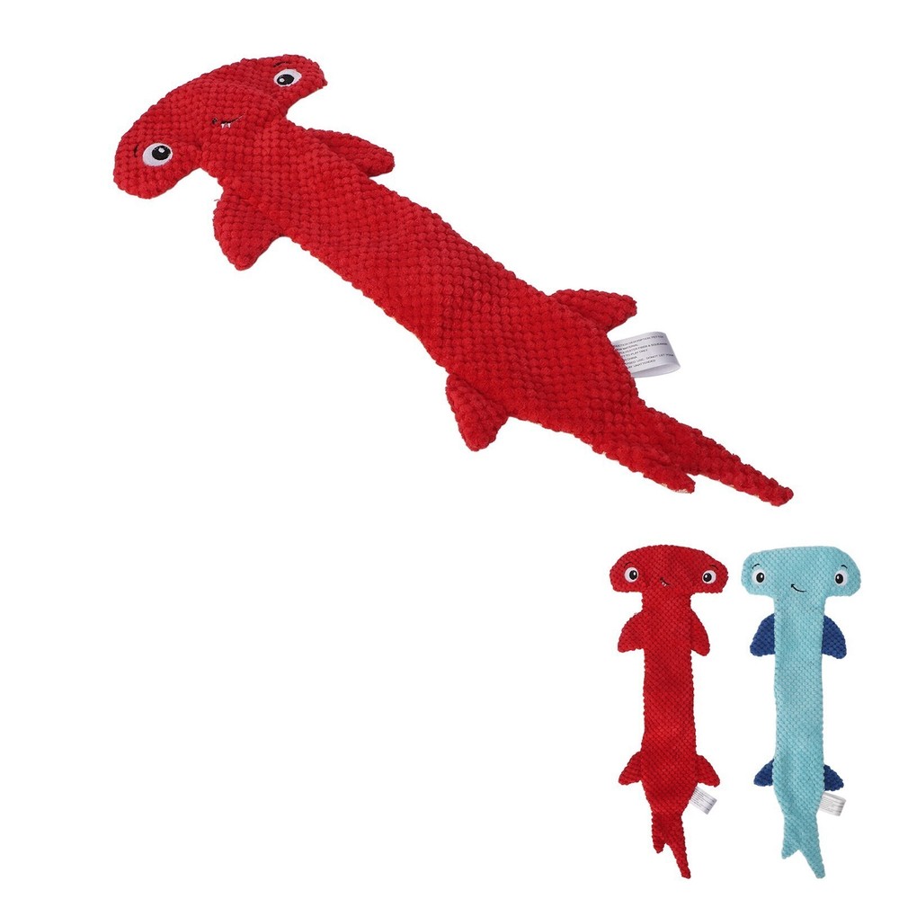 Interactive Plush Dog Chew Toy for Teeth Cleaning No Stuffing Squeaky Fun