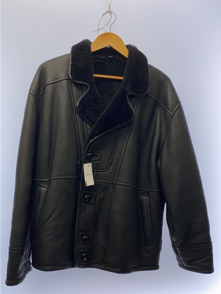 Wind Armor Black Plain Leather Blouson Jacket 1266