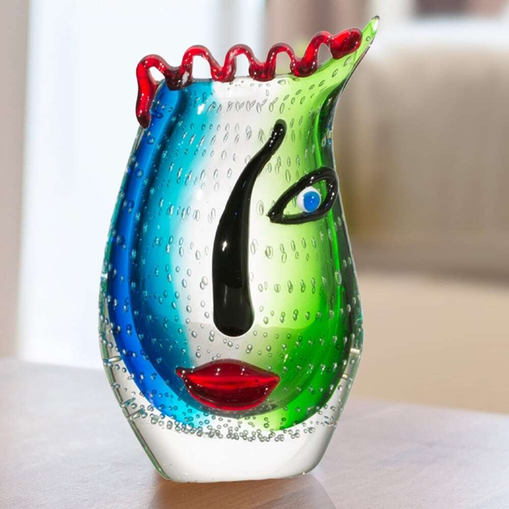 Solange Hand Blown Art Glass Vase