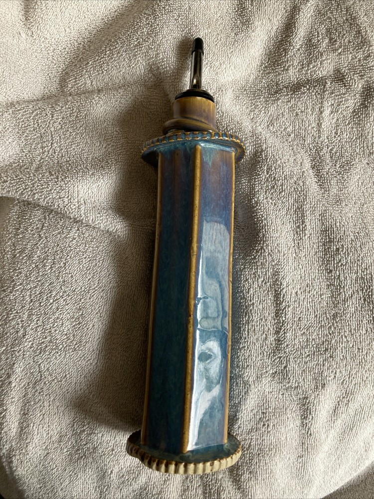 Ceramic Cruet Olive Oil Bottle Green Blue Green