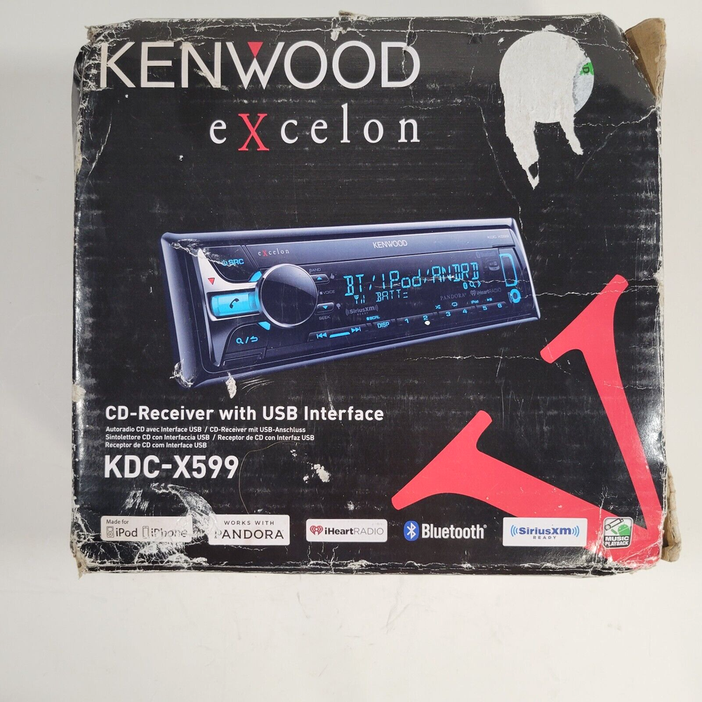 Kenwood eXcelon Car Stereo with CD/Bluetooth/USB Model KDC-X599 NOT TESTED