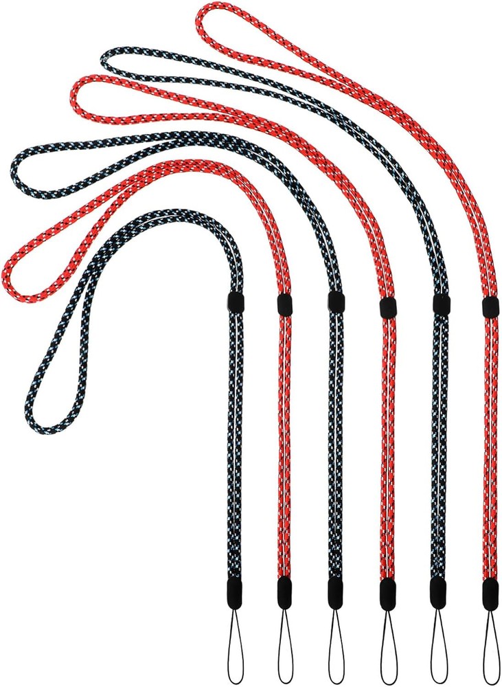 6 Pack Adjustable Neck lanyards 3 Colors Lanyard Length Blue, Red