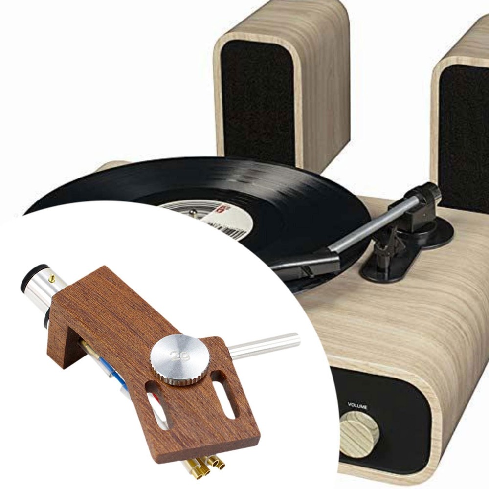 Universal Turntable Headshell with Phono Stylus & Cartridge Rack