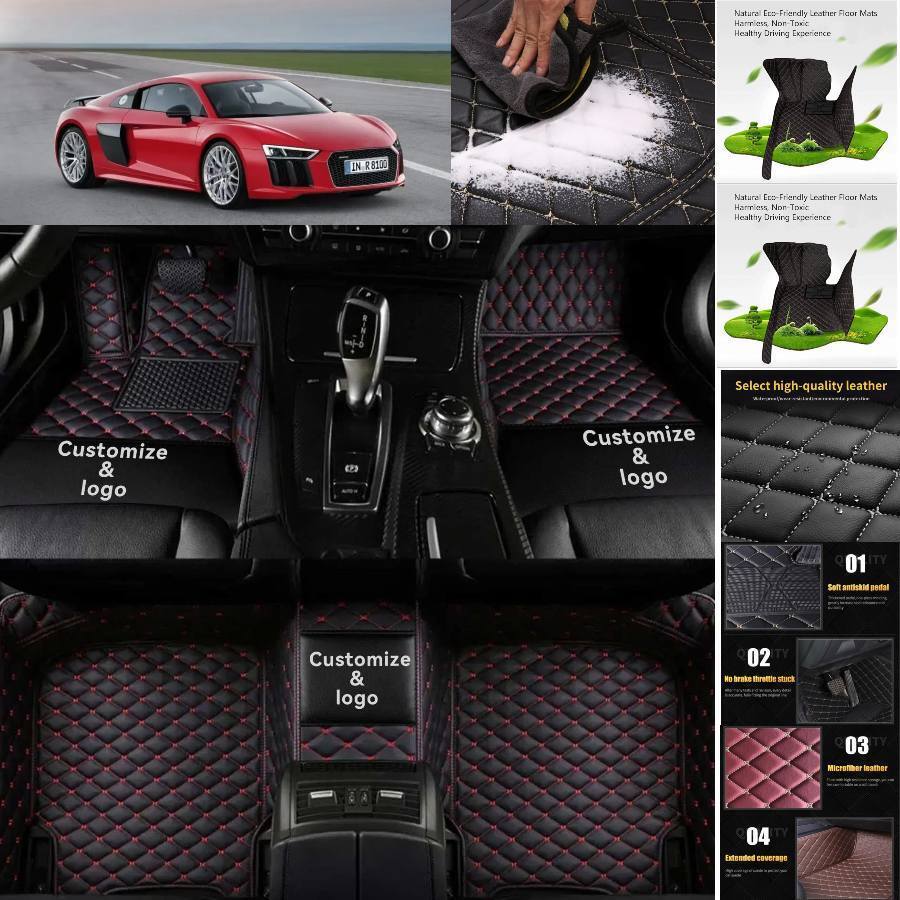 For Audi R8 Car Floor Mats All Weather Protection Floor Liners Custom Luxury Rug