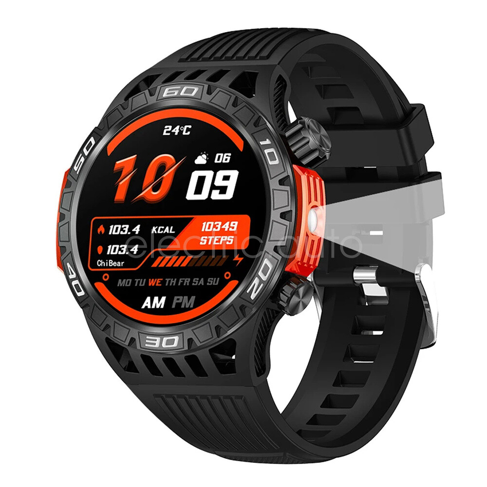 Smart Watch with Compass GPS Fitness Tracker Waterproof Flashlight Wristband  