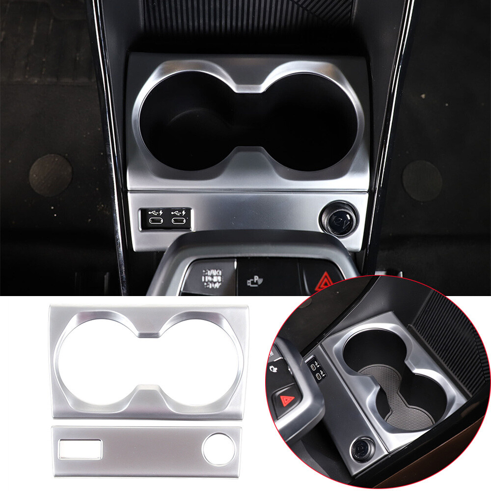 Silver ABS Water Cup Holder Panel Cover Fit For BMW X1 U11 2023-2024 Accessories