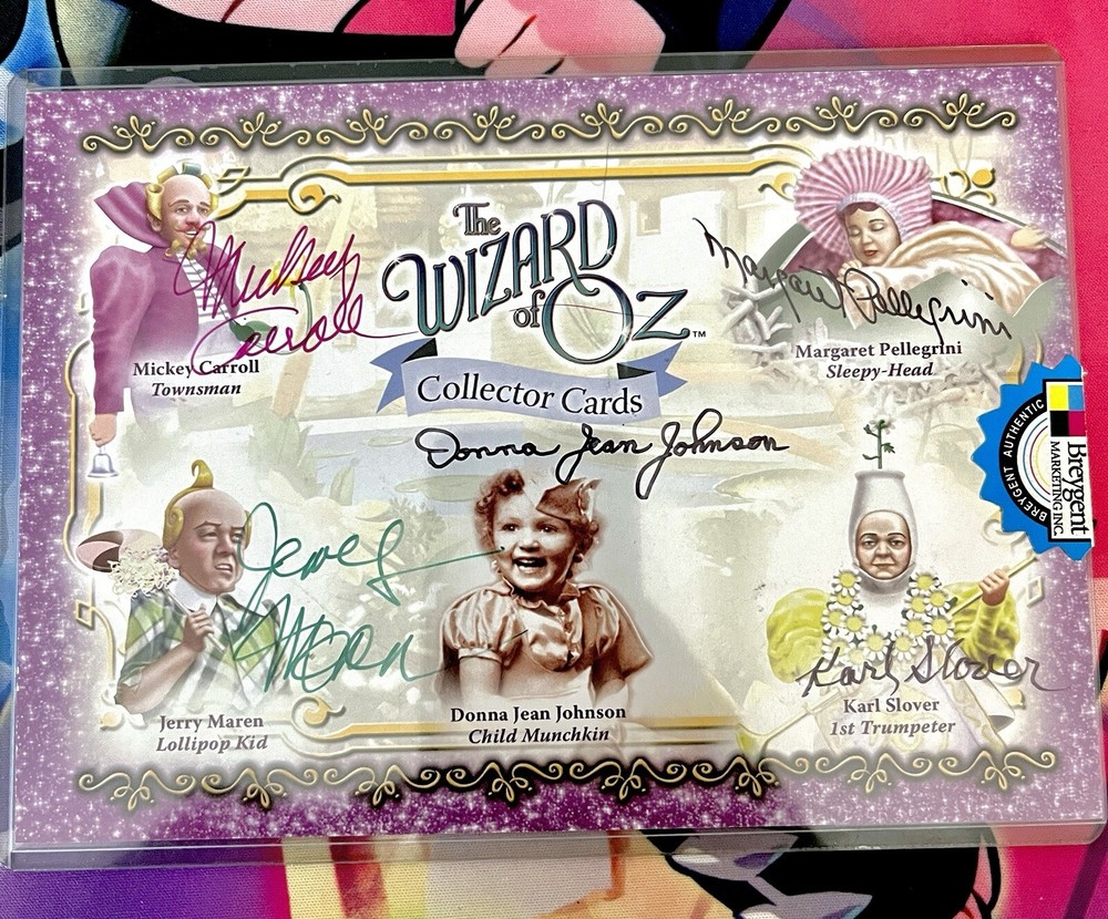 2006 Breygent Wizard of Oz Oversize 5x7 Multi Autograph Card