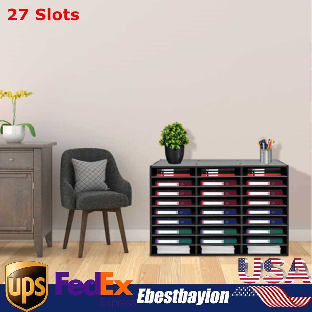 Tabletop Pamphlet Organizer Literature Display Brochure Holder Mail File Sorter