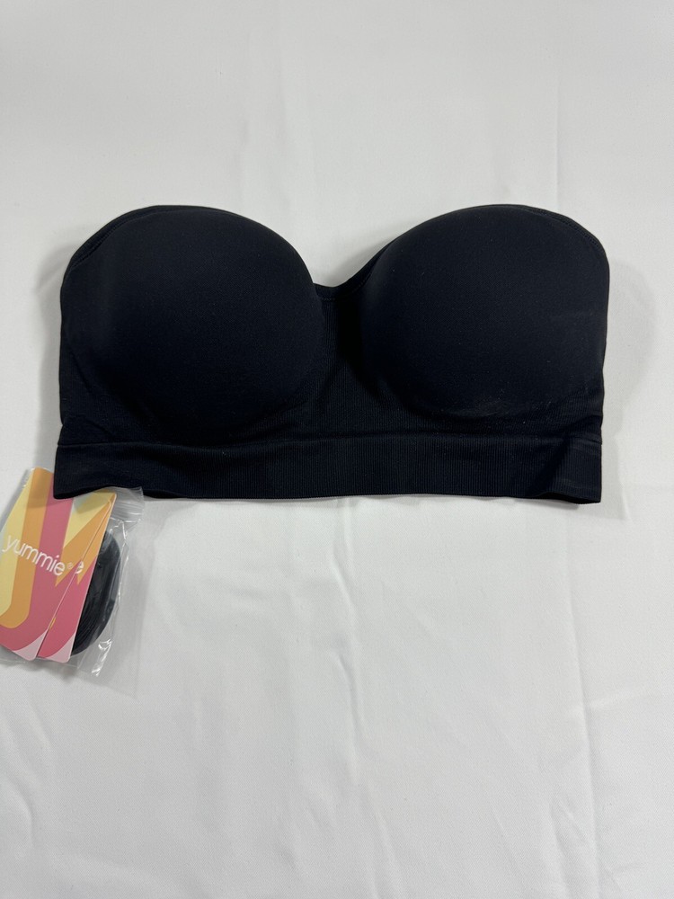 Yummie Women's Peyton Seamless Wire Free Strapless Convertible Bra Black Small