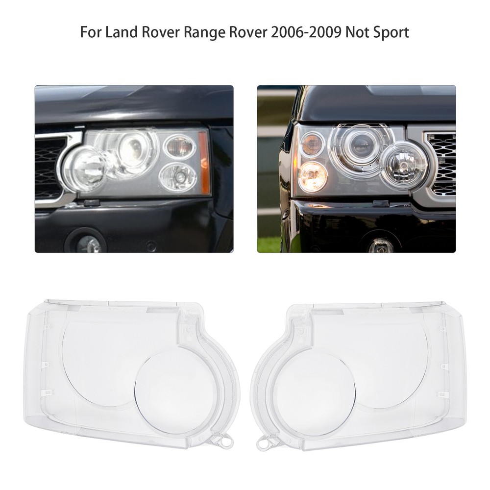 1 Pair Headlight Lens Cover For Land Rover Range Rover 2006-2009 ??Not Sport??
