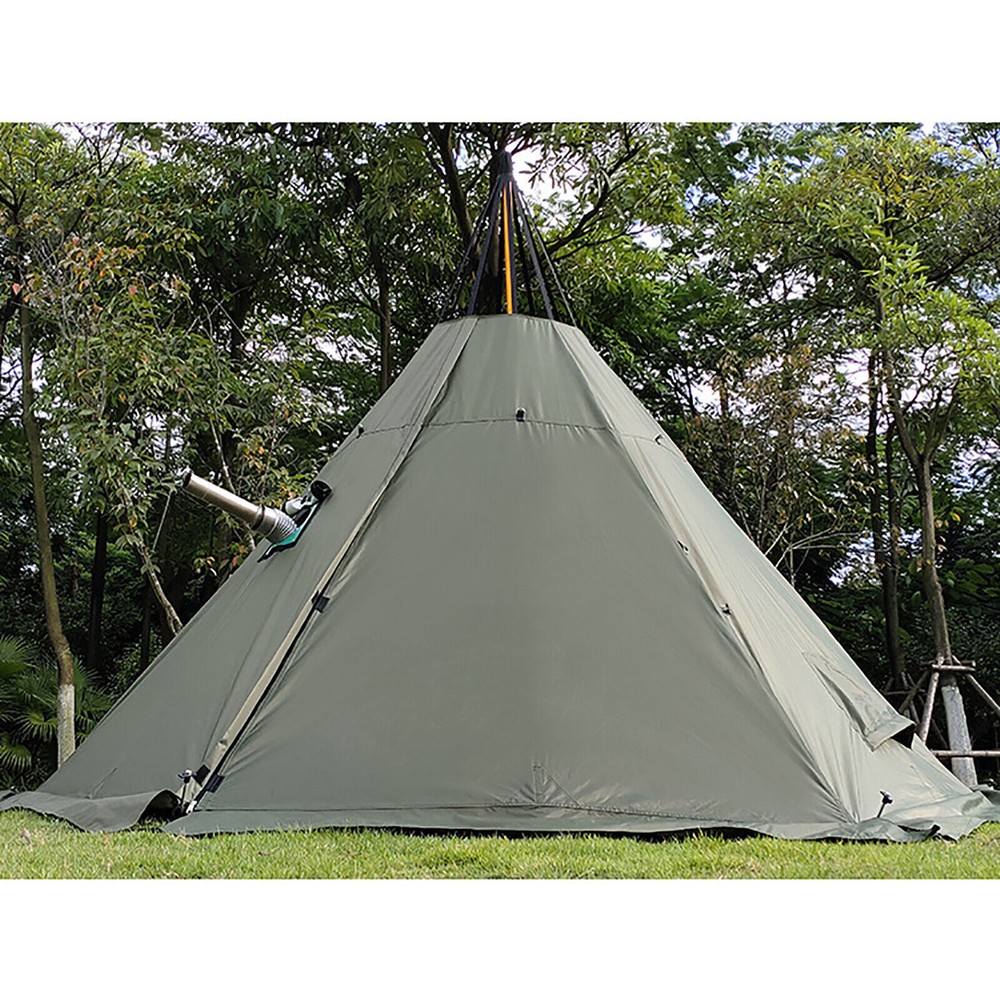 Outdoor Camping Tent Teepee Tent 4 Season 2 Doors Hike Waterproof Tent Reathable
