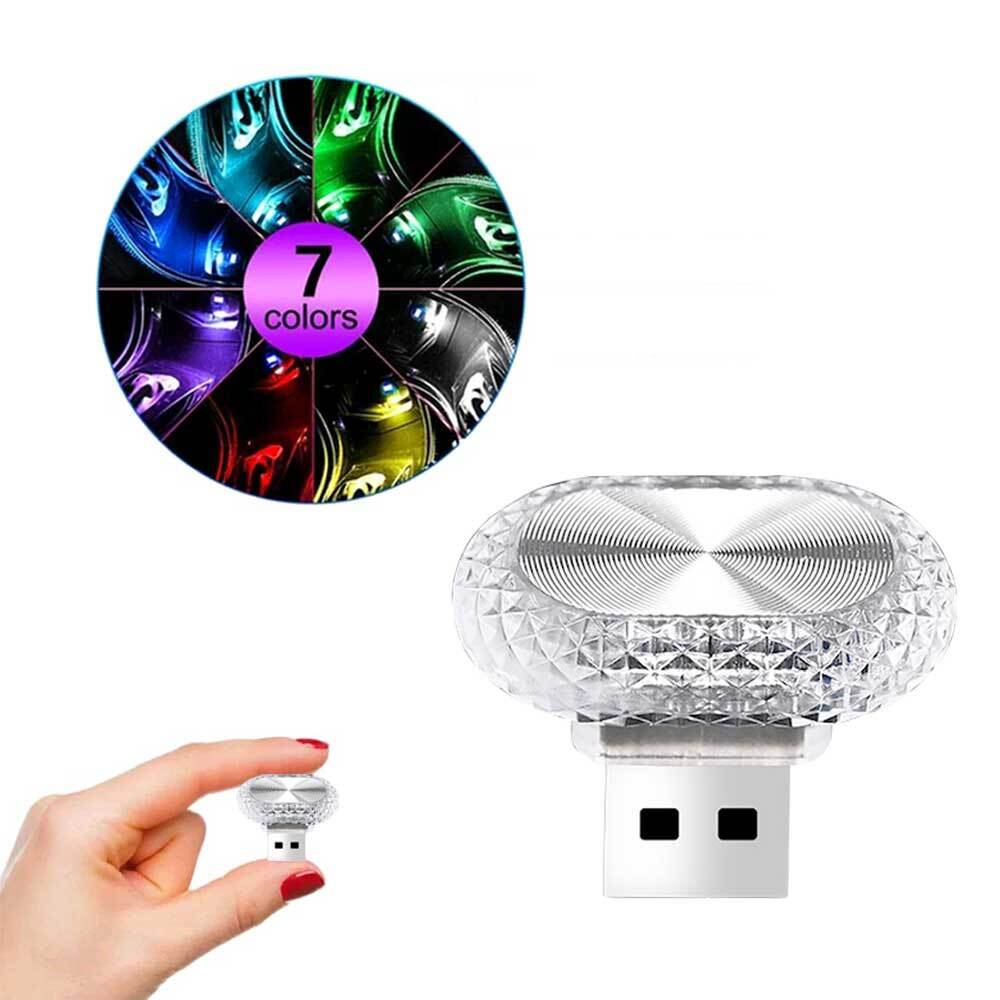 Car Interior Accessories Atmosphere Light Mini USB LED Ambient Lamp Universal