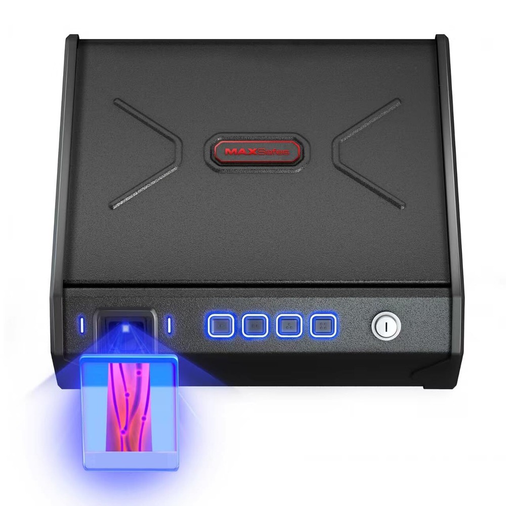 Biometric Gun Safe with Finger Vein Recognition Lock - Quick-Access Pistol Sa...-image