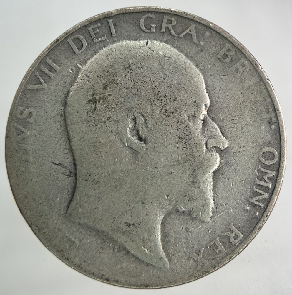 1908 Edward VII Silver Half-Crown Collectible Coin | Fine Grade