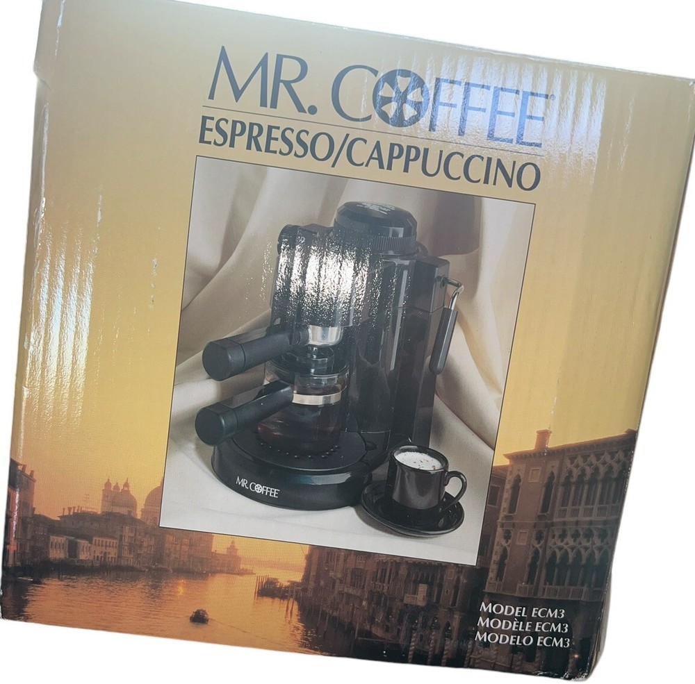 Mr. Coffee ECM3 4-Cup Steam Espresso Cappuccino Maker New
