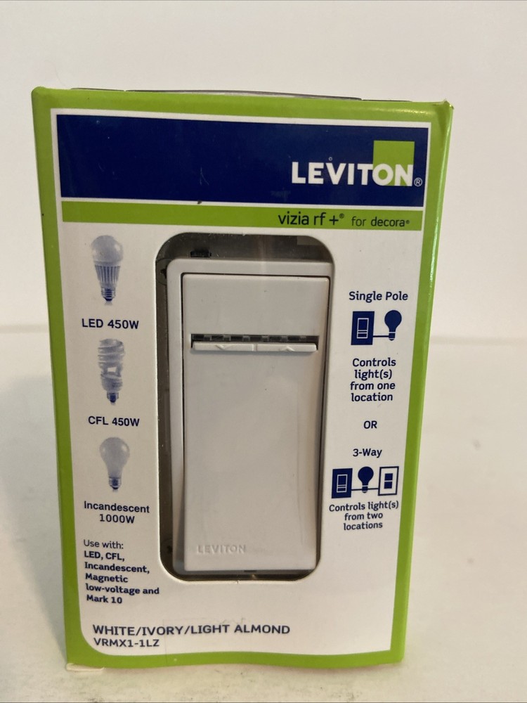 Leviton ZWave Smart Dimmer VRMX1-1LZ in White Ivory Light Almond