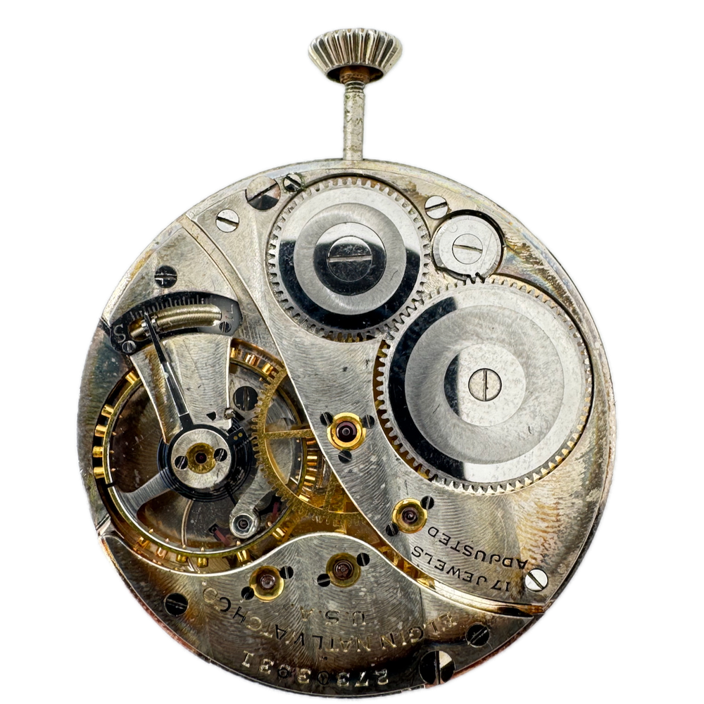 1925 Elgin 17 Jewel Antique Mechanical Pocket Watch Movement 479 USA 12s