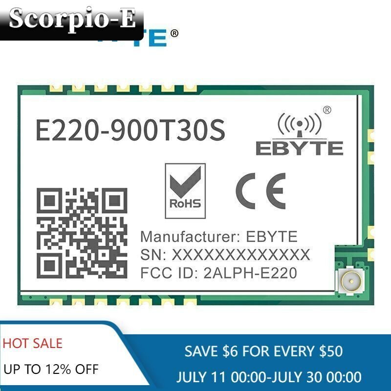 IOT Wireless LoRa Module RSSI ISM 868MHz 915MHz 30dBm Module LoRa Spread FSK SMD-image