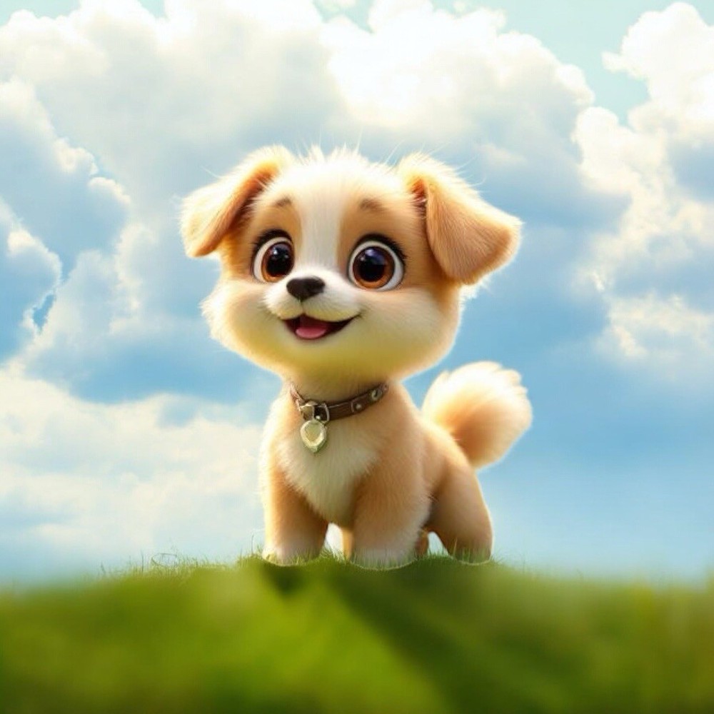 AI Art Desktop Wallpaper - Digital Dog Images & Backgrounds-image