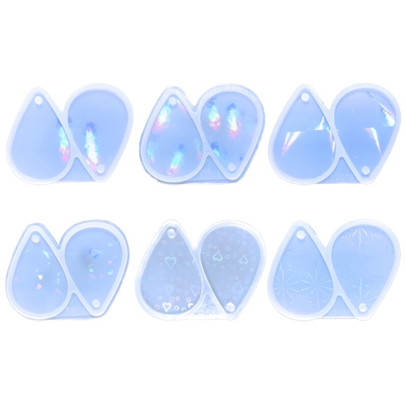 Epoxy Crystal Silicone Mold for Light Keychain Pendant Earrings