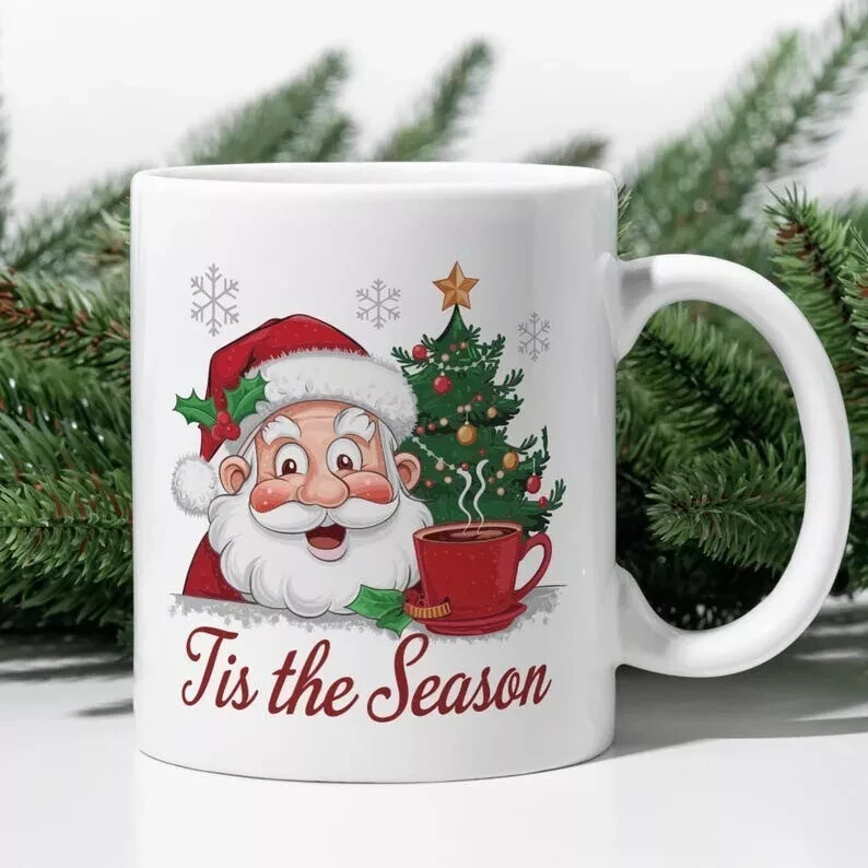 Tis The Season Mug Santa Claus Mug Holiday Season Christmas Mug 11oz 15oz Mug