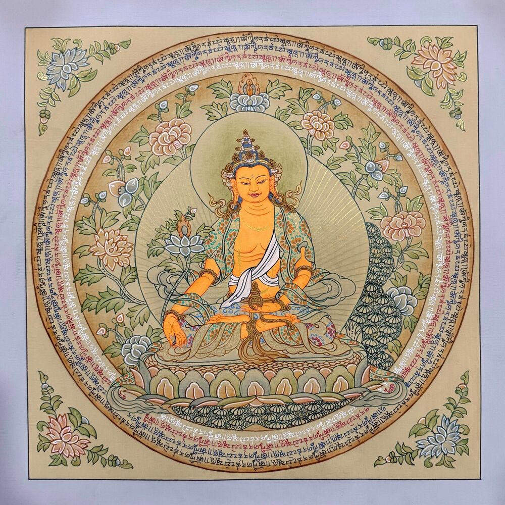 ksitigarbha Mantra MandalaThangka, ksitigarbha Prayer Mandala