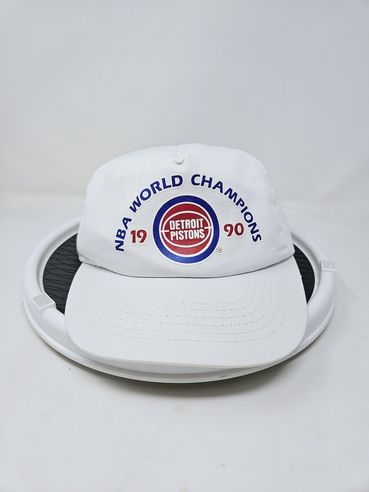 Vintage 1990 DETROIT PISTONS WORLD CHAMPIONS HAT SNAPBACK NBA BASKETBALL Used