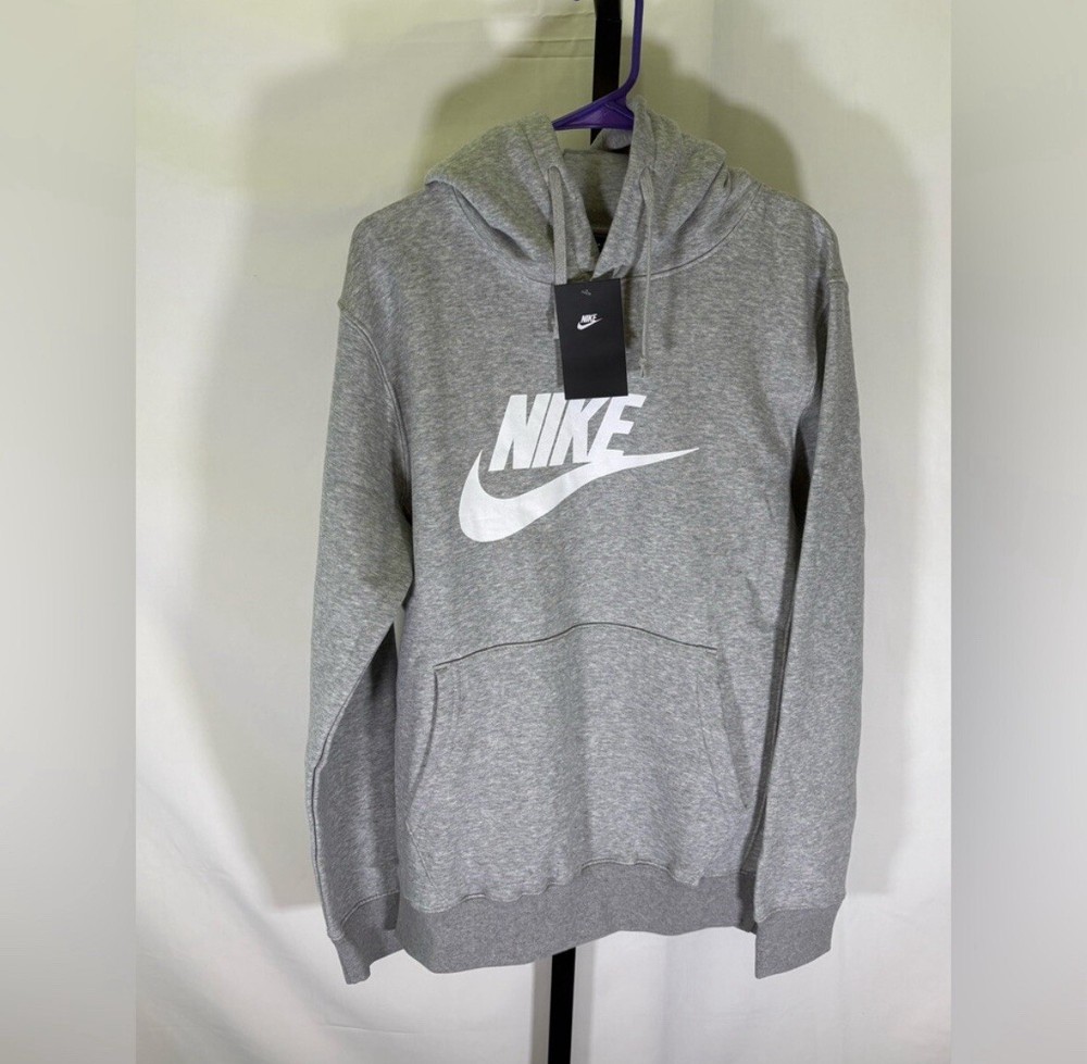 Medium - Nike Sportswear Club Fleece Men's Pullover Hoodie - Gray