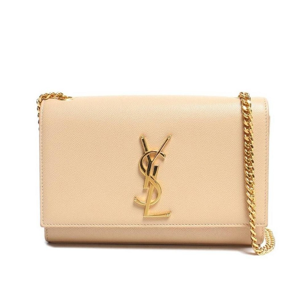 Saint Laurent YSL Kate Medium Chain Shoulder Bag Gold Hardware Leather