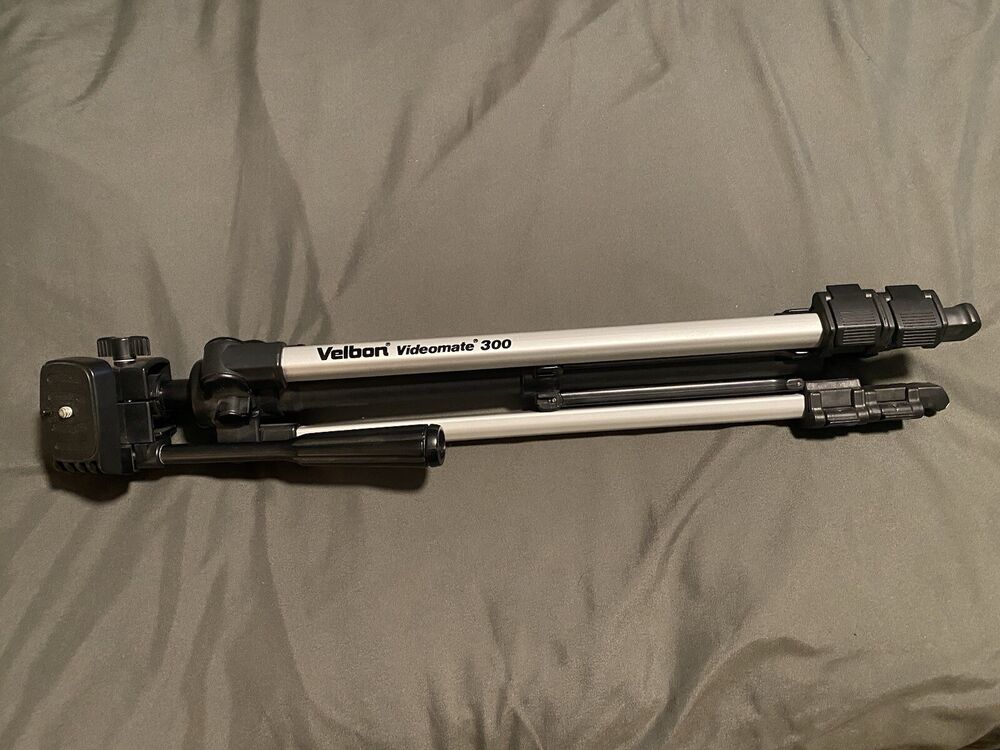 Vintage Velbon Videomate 300 Tripod Lightweight Video Tripod Aluminum