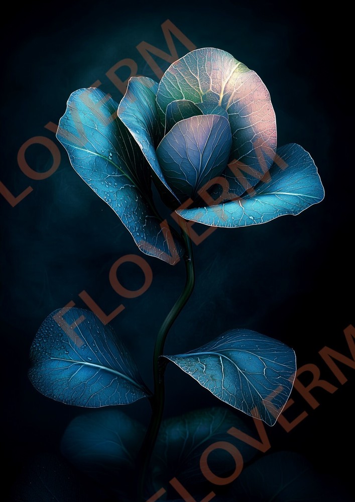 Exquisite Green Floral Art Wall Poster Modern Home Decor Digital Photo Print