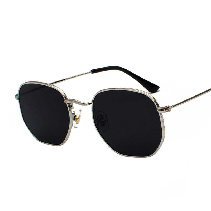 Harajuku Personality Irregular Sunglasses Fashion Metal Glasses Men'S Literary S