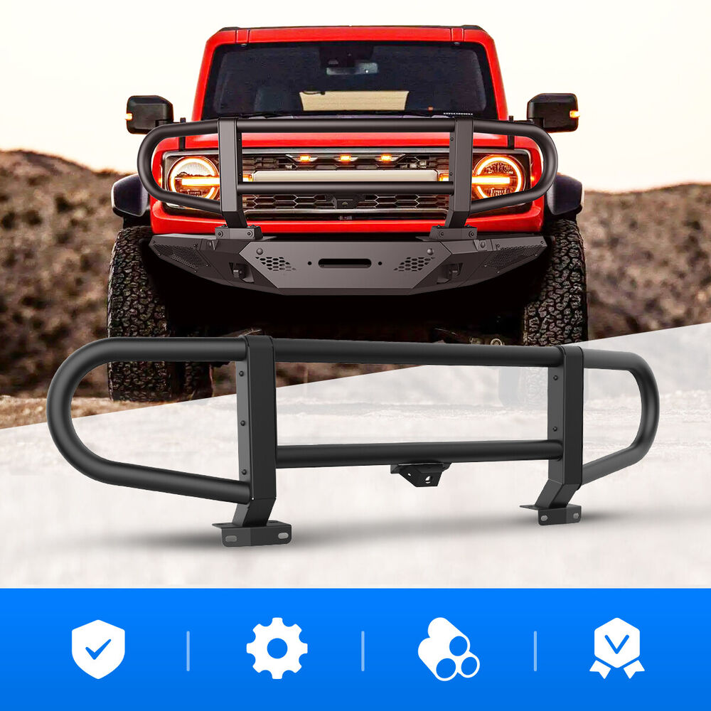 Steel Front Bull Bar For 2021-2024 Ford Bronco Bumper Brush Grill Guard Off Road