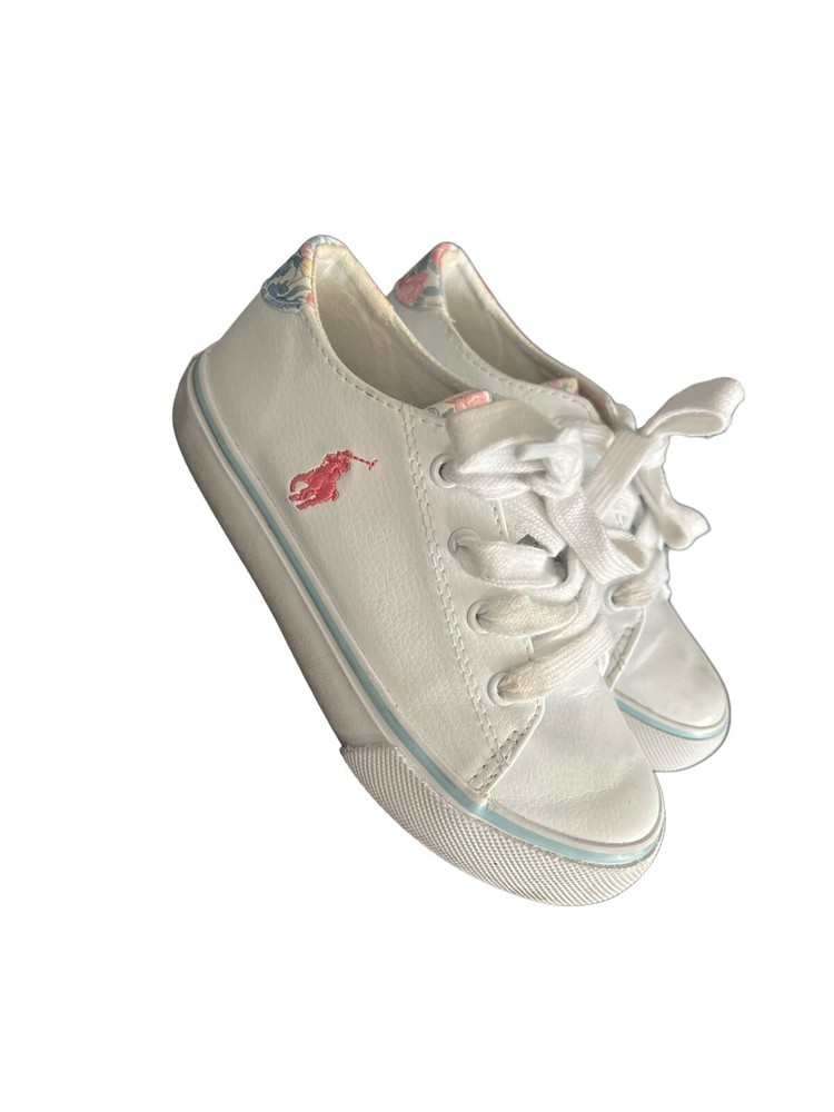 Polo Ralph Lauren Floral Sneaker Shoes Girls Size 10c