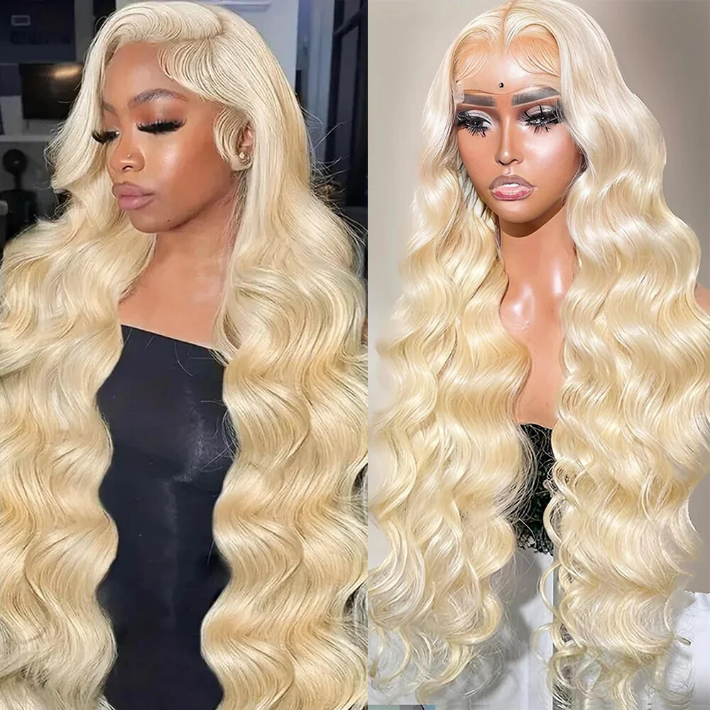 13x6 HD Transparent Blonde Body Wave Lace Front Wig 613