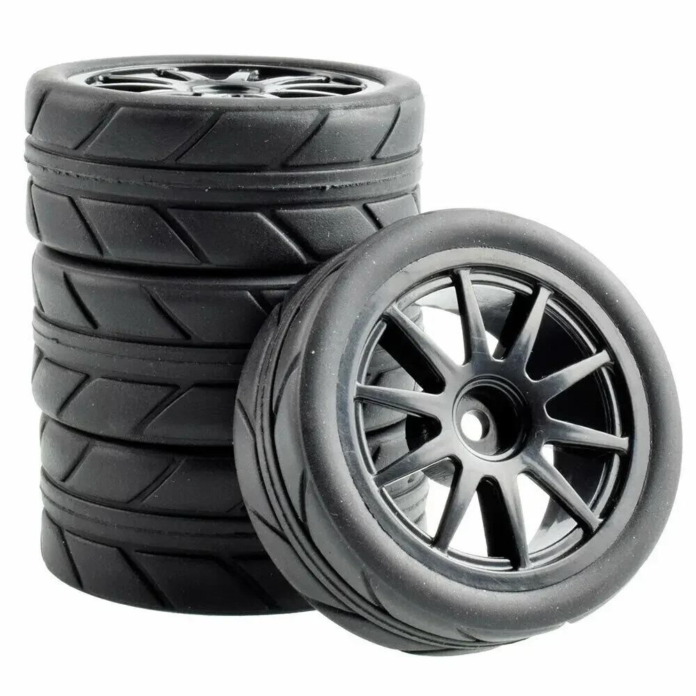 1/10 On-Road RC Car Wheels & Tires for Tamiya TT01 TT01E TT02 Kyosho HSP HPI MST