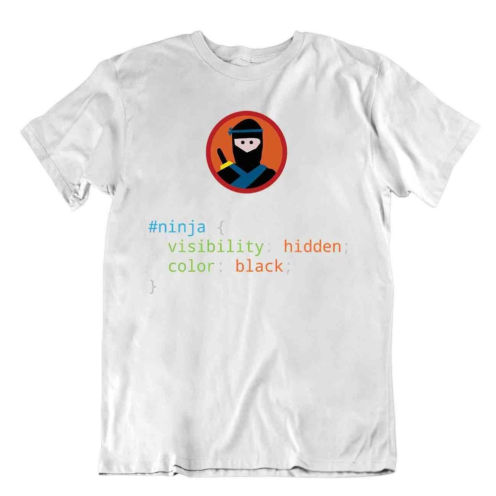 Ninja Code Tshirt Programmer T-SHIRT Computer Joke TEE Comic