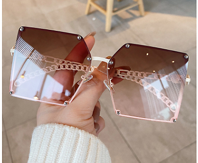 Large Square Frame Cutout Ladies Sunglasses Men & women sunglasses