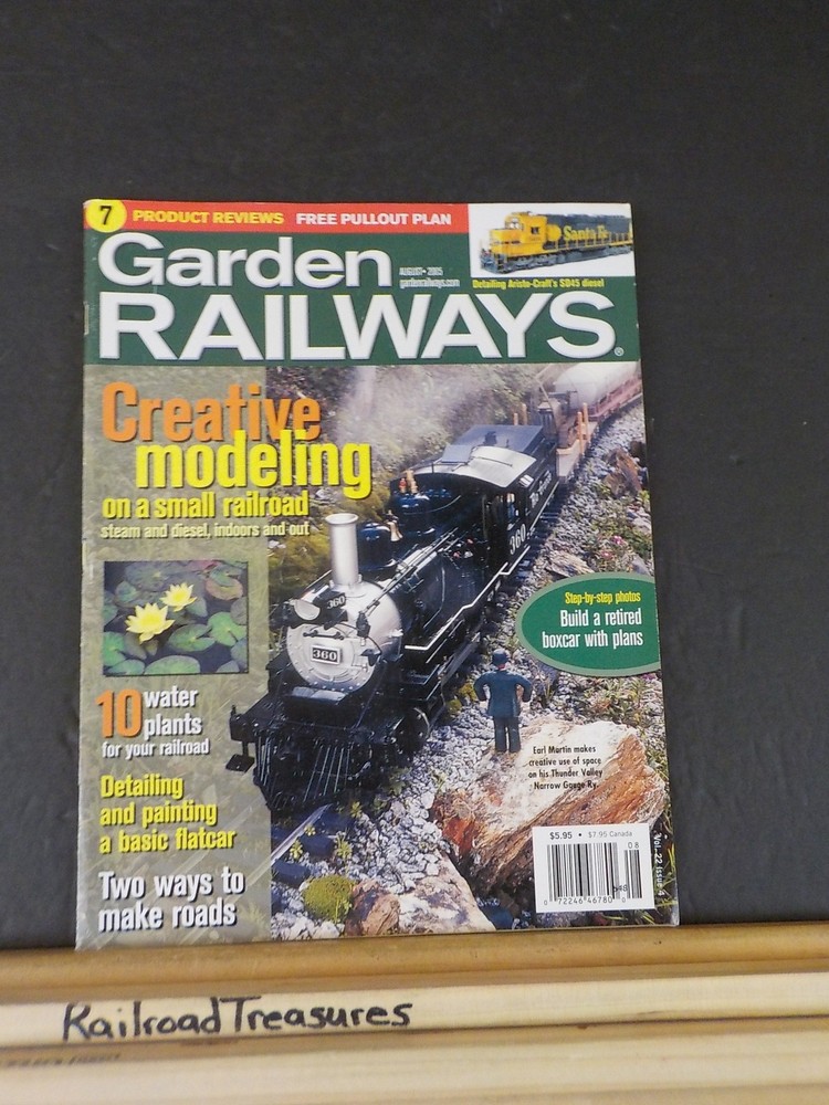 Garden Railways Magazine 2005 August Creatvie modeling 10 water plants Detail pa