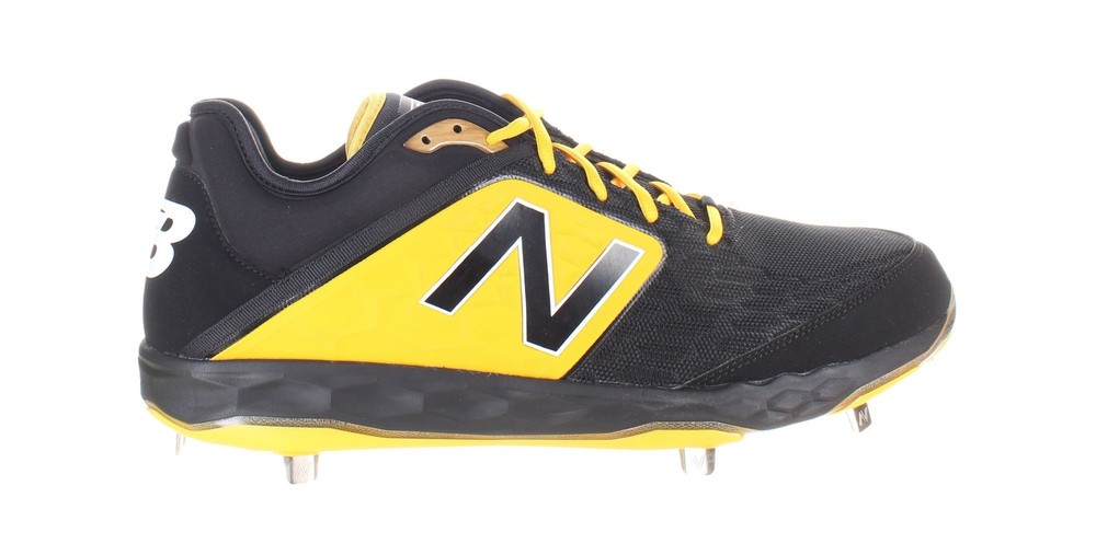 New Balance Mens L3000by4 Black/Yellow Baseball Cleats Size 17 (7252013)