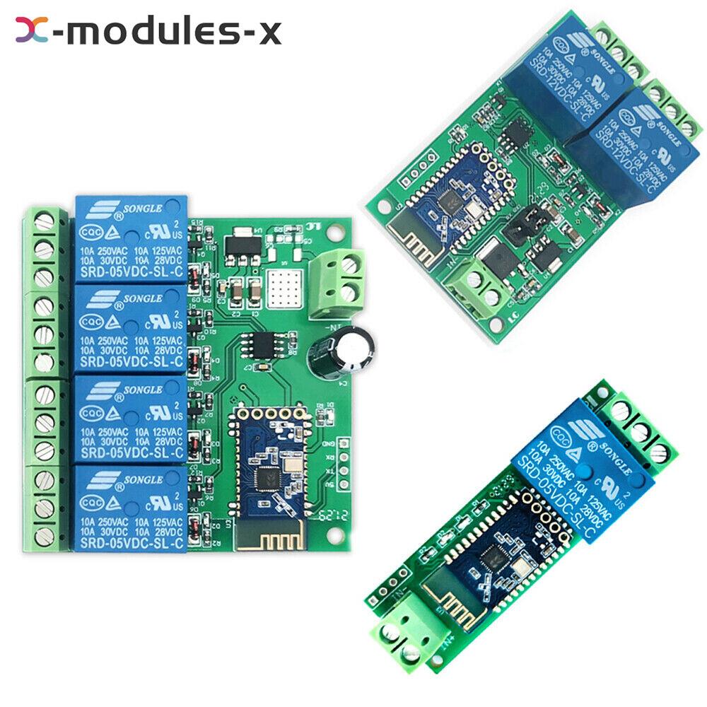 DC 12V 1/2/4Channel Bluetooth Relay Module APP Control Switch IoT Smart Home New-image